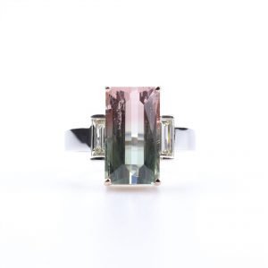 bicolour tourmaline ring